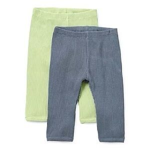 Okie Dokie Baby Boys Cuffed Pull-On Pants- Set of 2 - NWT - 3 months, 6M, 18M